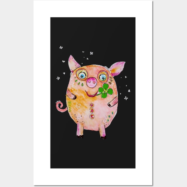 Lucky pig Wall Art by Design-Arte